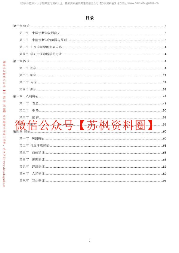 中医诊断学